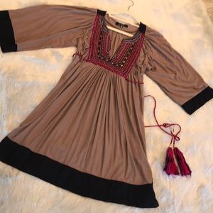 TBags Taupe Knit Dress- Size Medium